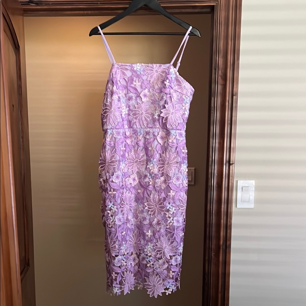 Never worn beautiful dress with pretty appliqués
